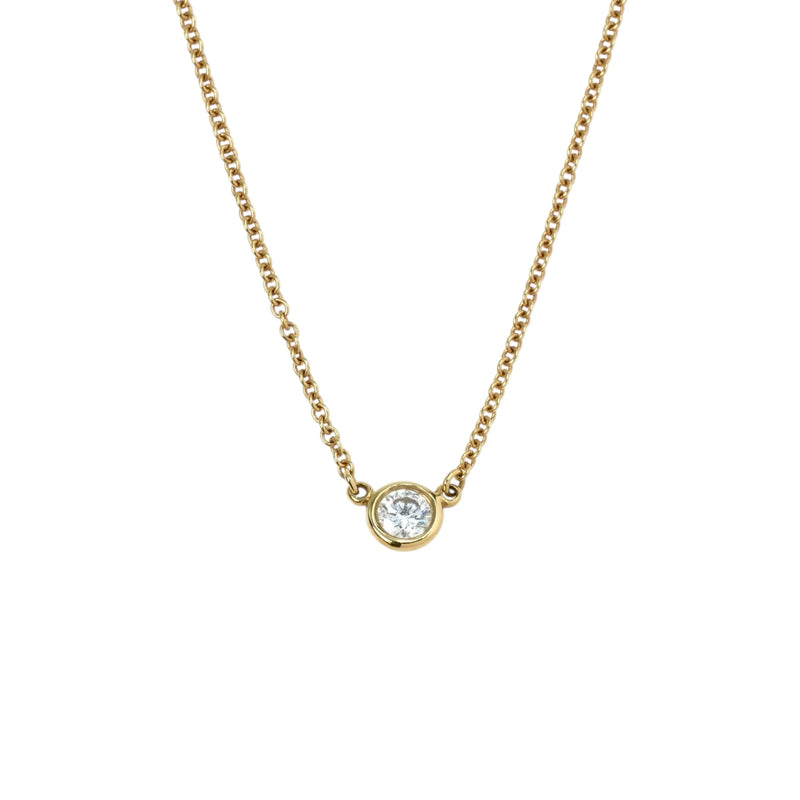 Tiffany By The Yard Diamond 0.12 Necklace - 18KYG - 33295