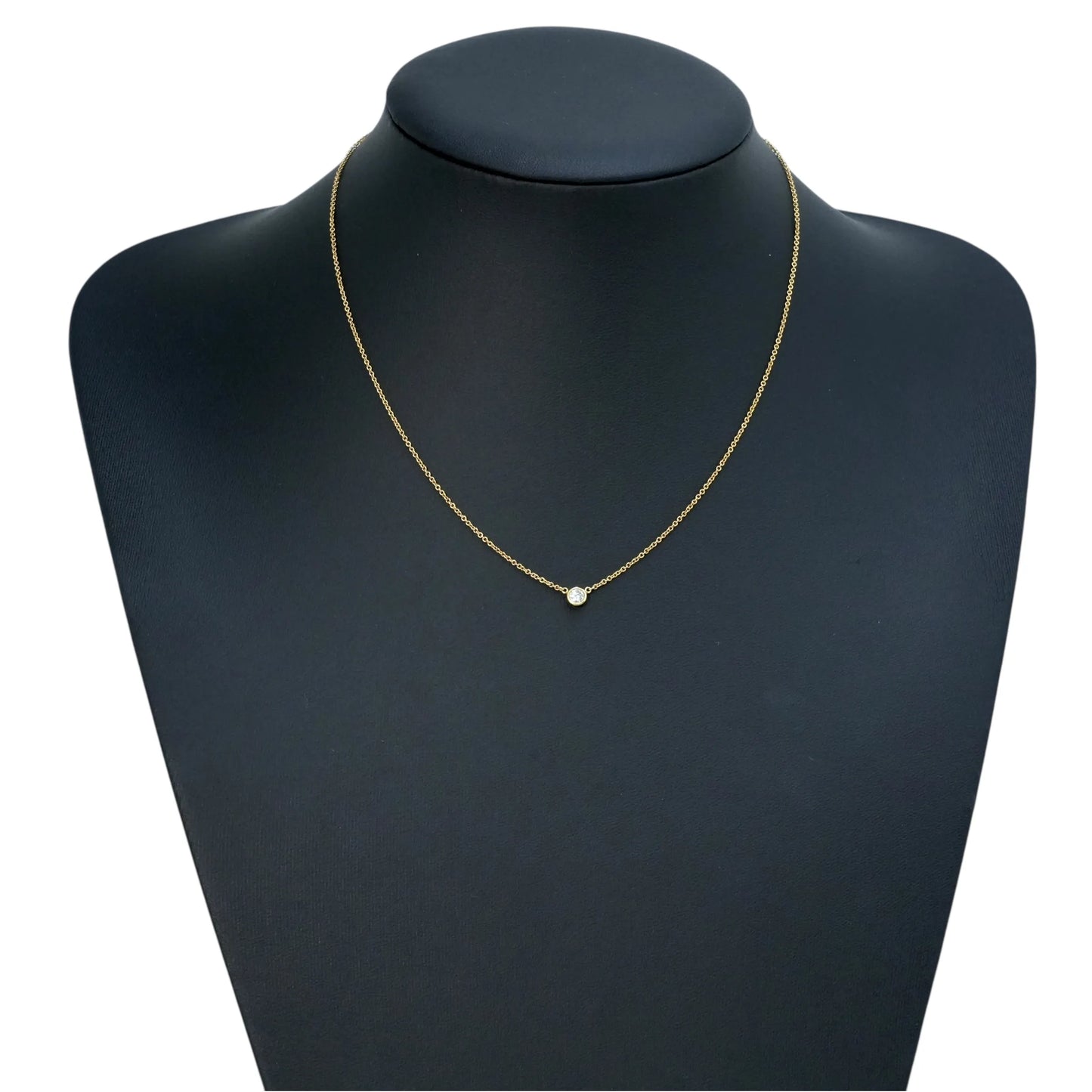 Tiffany By The Yard Diamond 0.12 Necklace - 18KYG - 33295