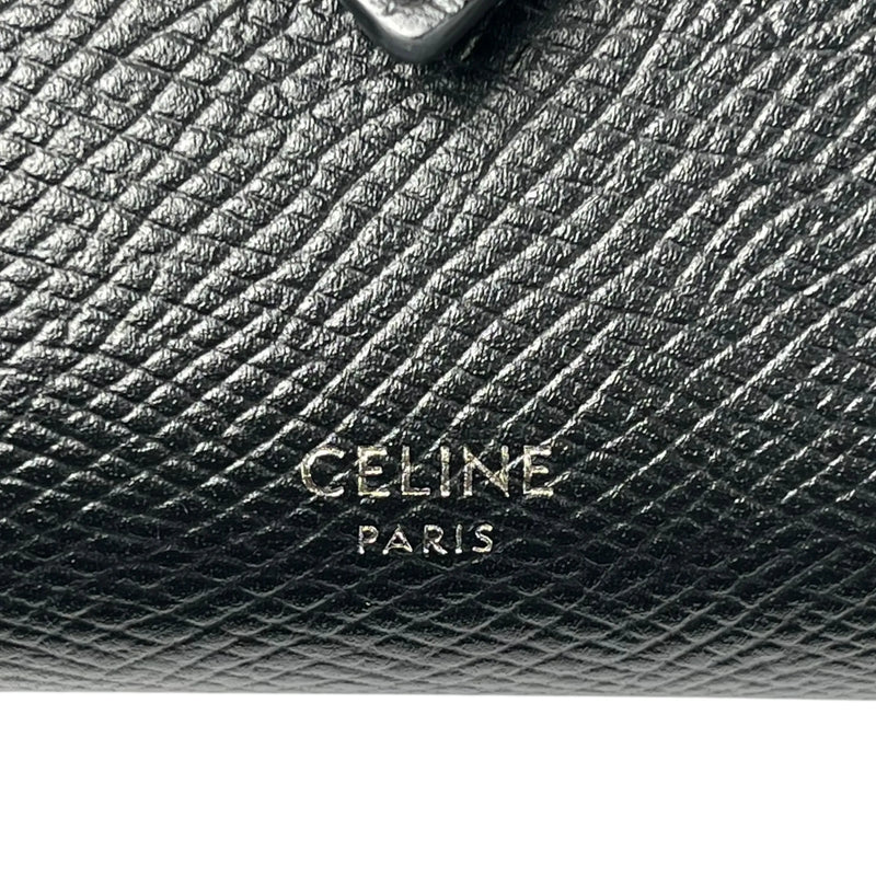 CELINE Fine Strap Compact Wallet - Black 
