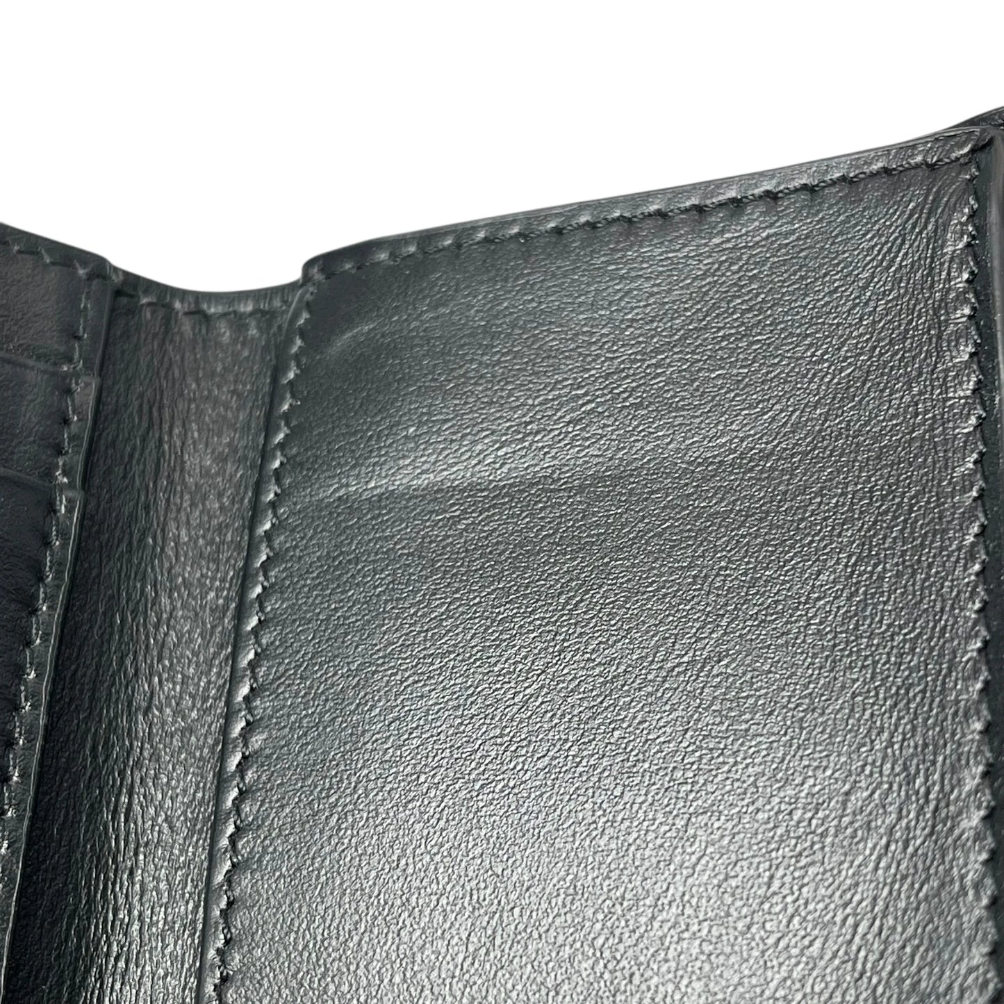 CELINE Fine Strap Compact Wallet - Black 