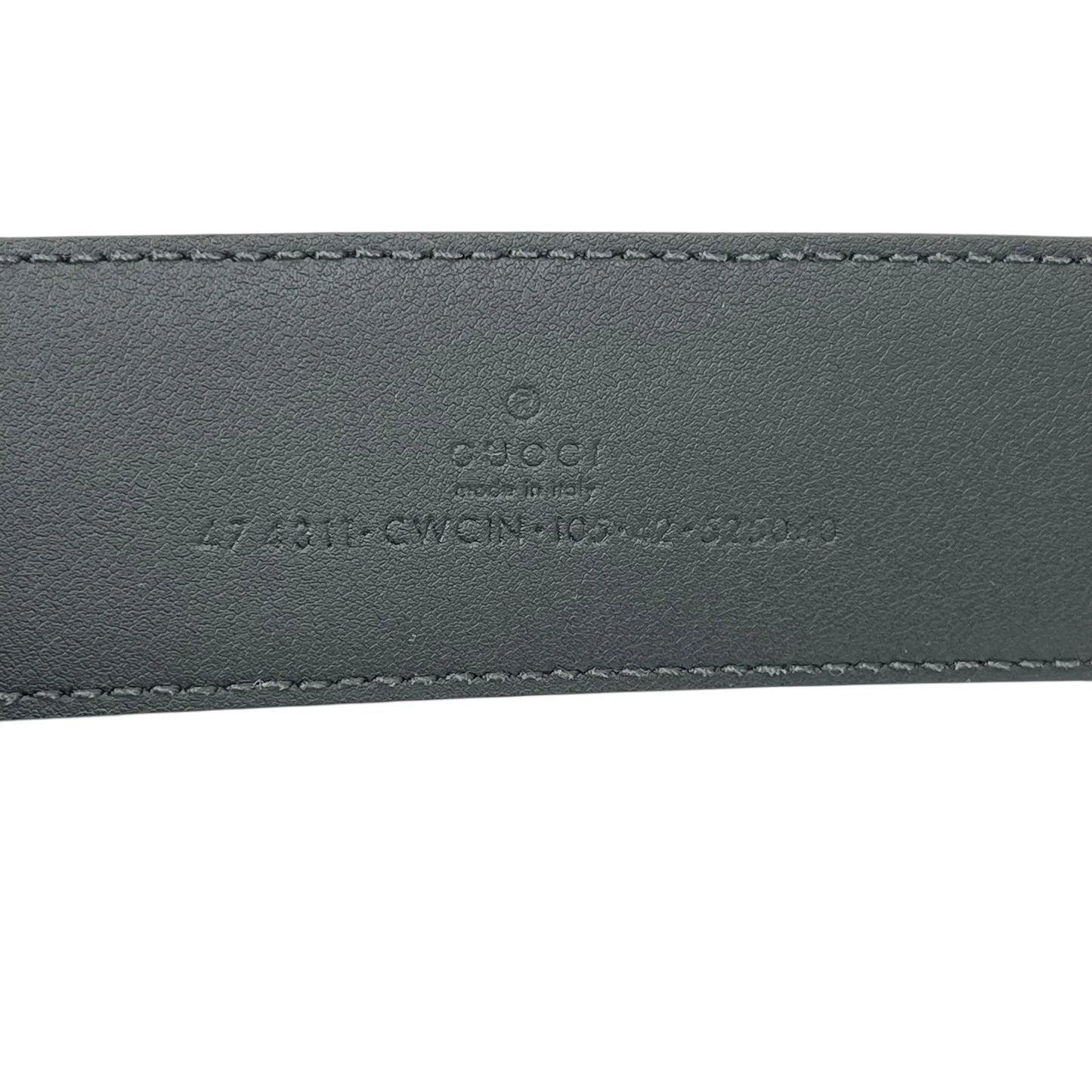 GUCCI Guccissima Leather Belt - Black - 33356