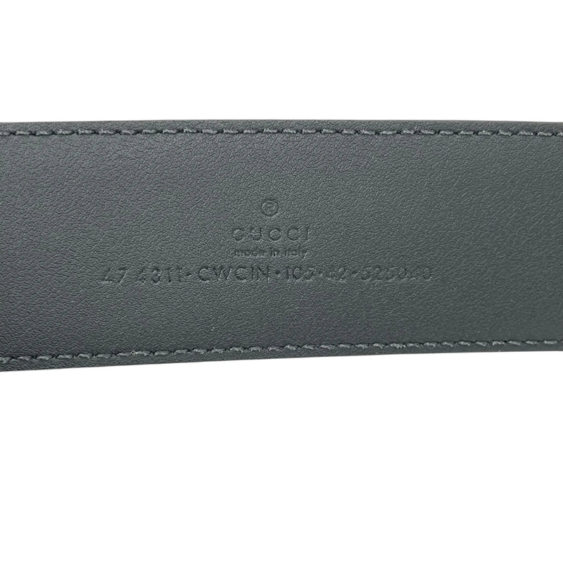 GUCCI Guccissima Leather Belt - Black - 33356