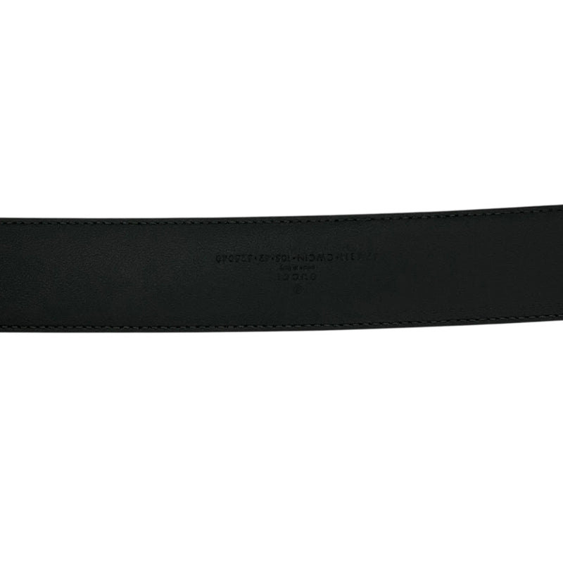 GUCCI Guccissima Leather Belt - Black - 33356
