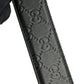GUCCI Guccissima Leather Belt - Black - 33356