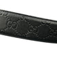 GUCCI Guccissima Leather Belt - Black - 33356