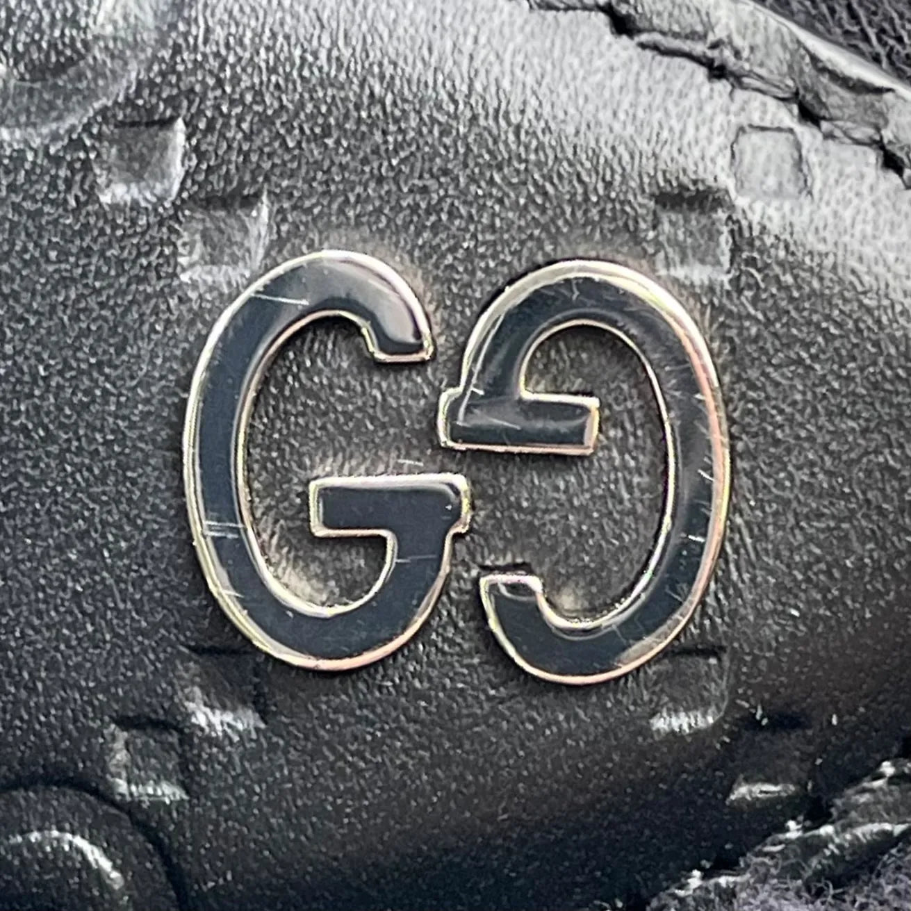 GUCCI Guccissima Leather Belt - Black - 33356