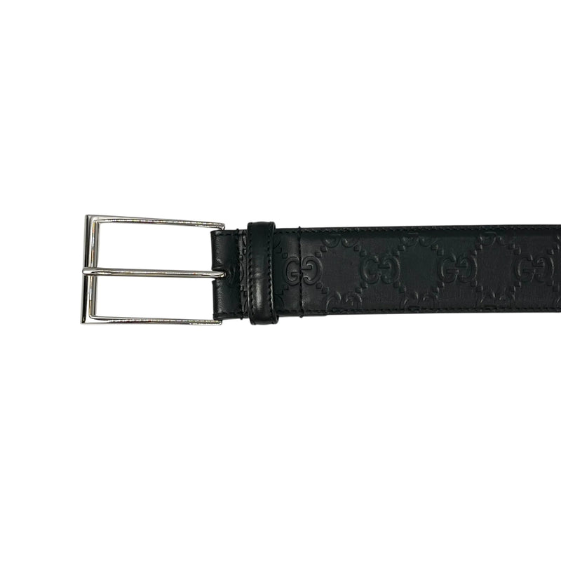GUCCI Guccissima Leather Belt - Black - 33356