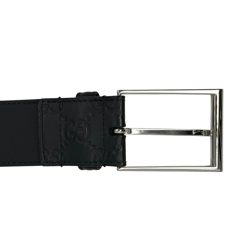 GUCCI Guccissima Leather Belt - Black - 33356