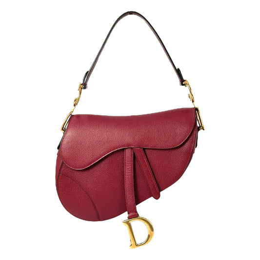 Dior Saddle Leather One Shoulder Bag - Red