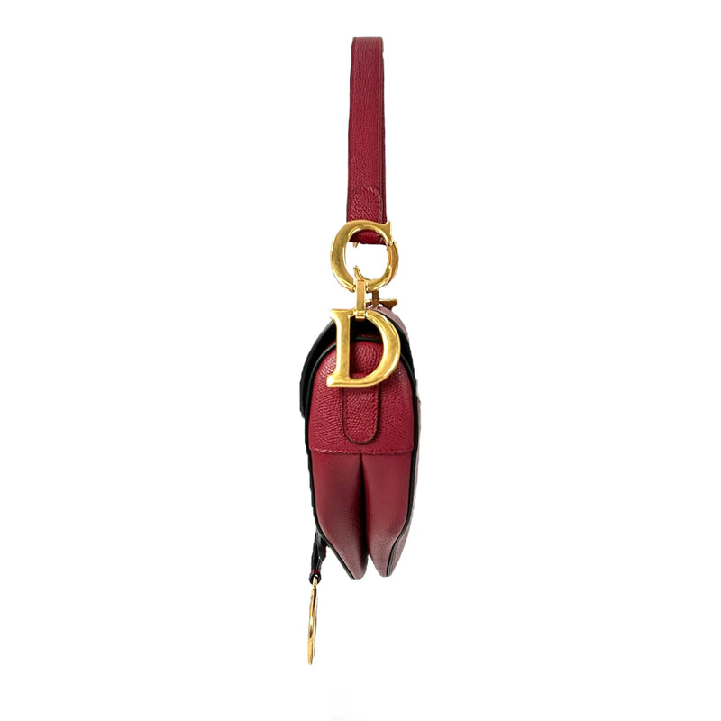 Dior Saddle Leather One Shoulder Bag - Red