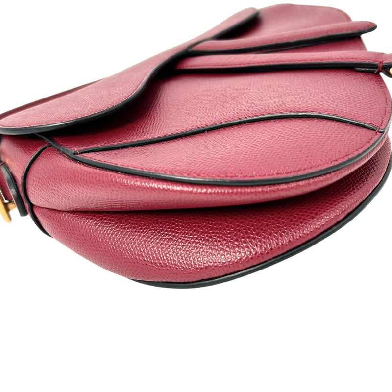 Dior Saddle Leather One Shoulder Bag - Red