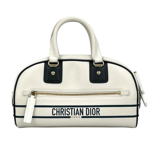 Dior Vibe Medium Bowling Bag Handbag/Shoulder Bag - White 