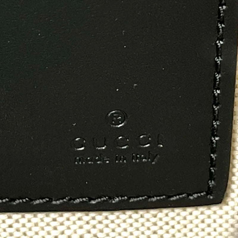 GUCCI GG Imprime Leather Clutch Bag Wallet - Black