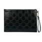 GUCCI GG Imprime Leather Clutch Bag Wallet - Black