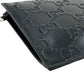 GUCCI GG Imprime Leather Clutch Bag Wallet - Black