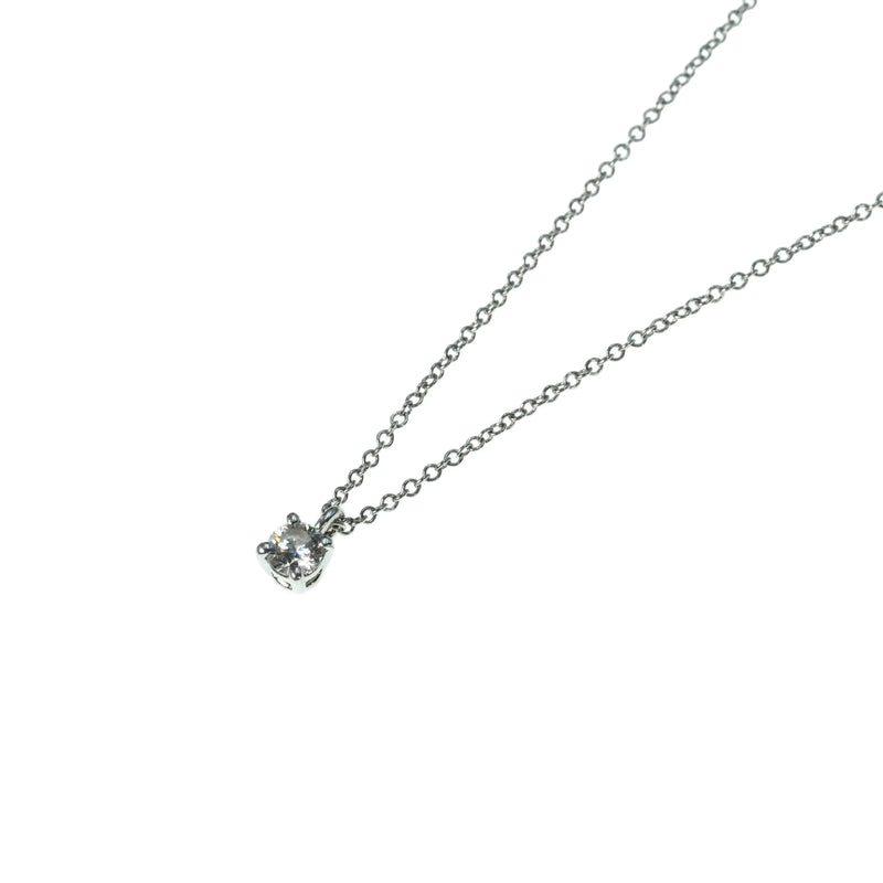 Tiffany Solitaire Pt950 Diamond Necklace