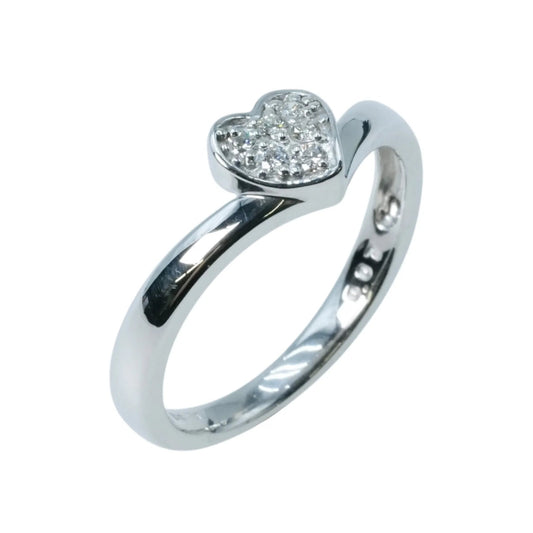 Diamond 0.07ct Heart Ring Jewelry - 18KWG