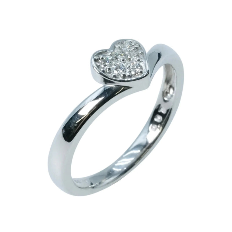 Diamond 0.07ct Heart Ring Jewelry - 18KWG