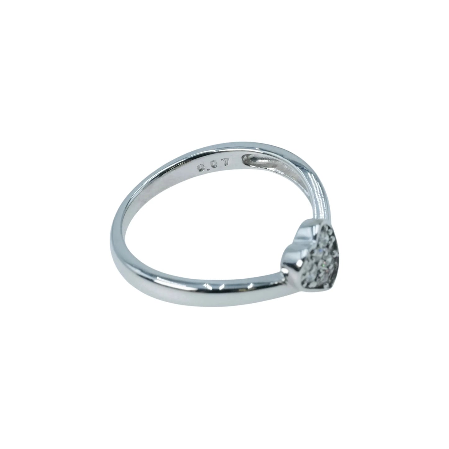 Diamond 0.07ct Heart Ring Jewelry - 18KWG