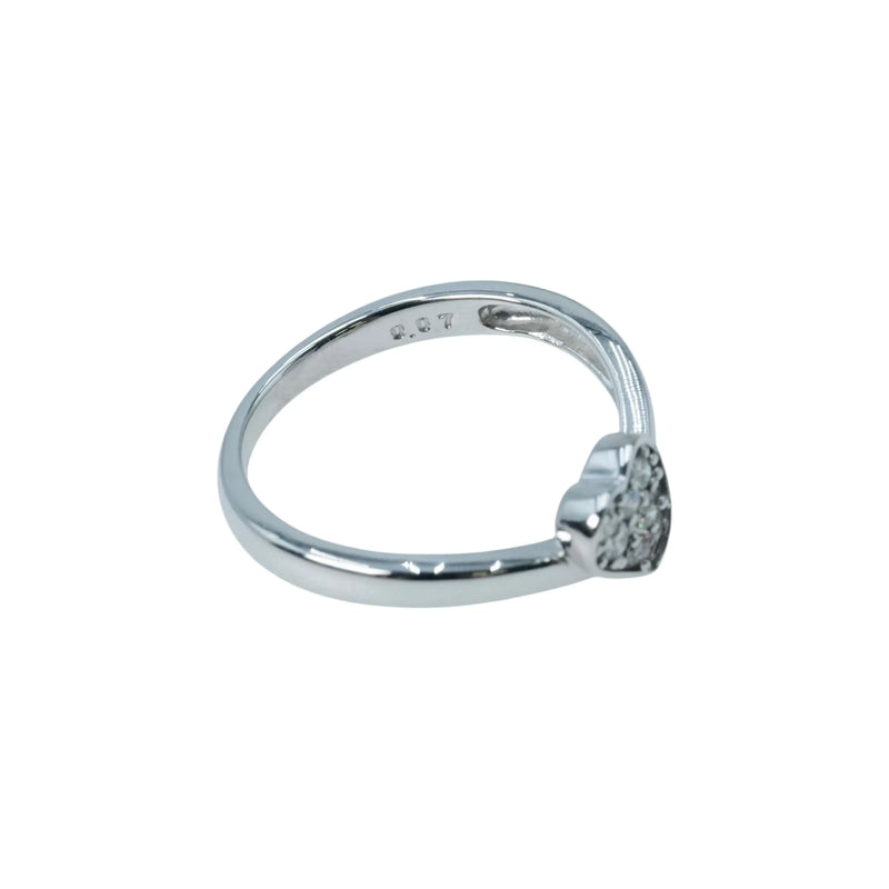 Diamond 0.07ct Heart Ring Jewelry - 18KWG