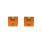HERMES Cage d' H Cube Earring Orange