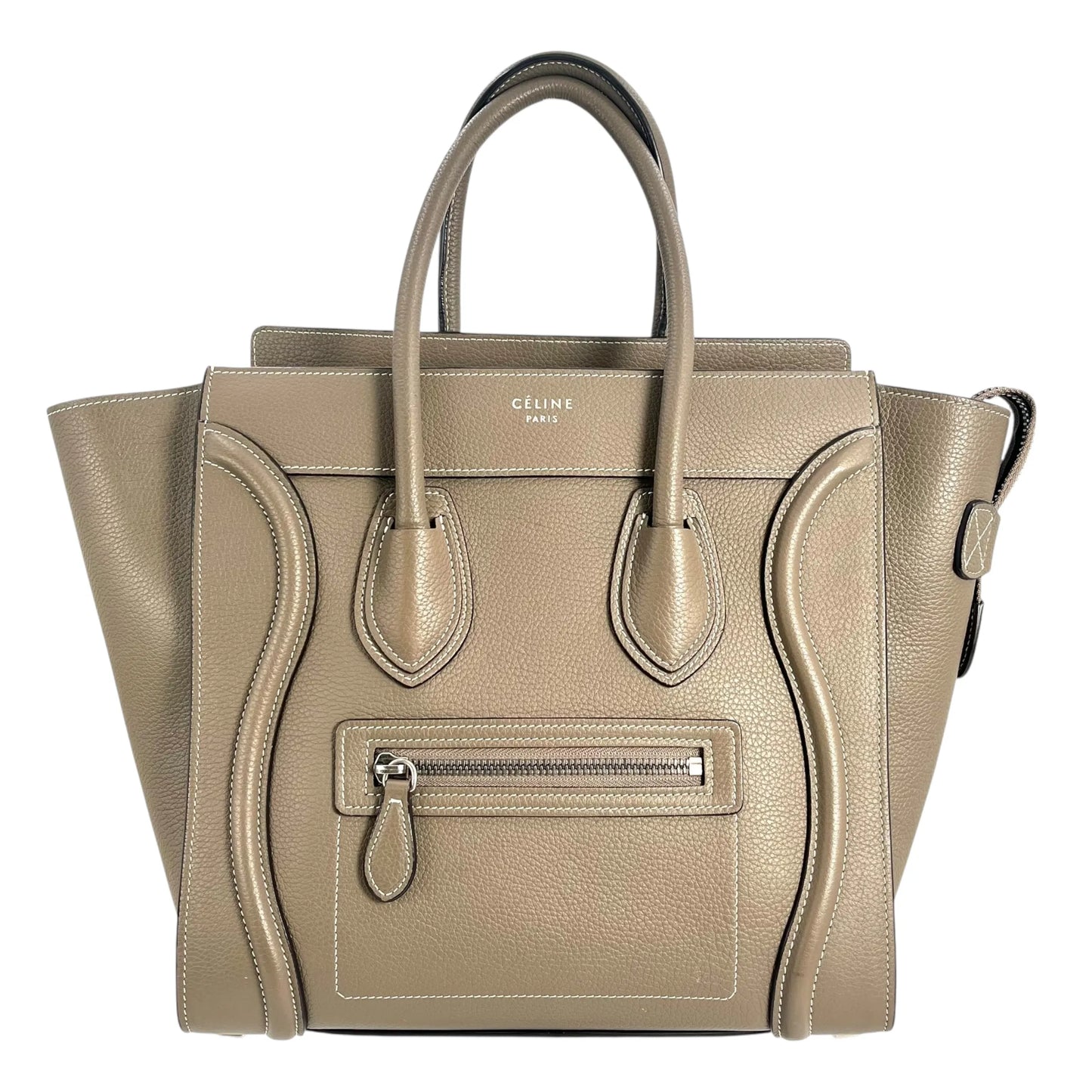 CELINE Luggage Micro Hand Bag Tote Bag - Beige