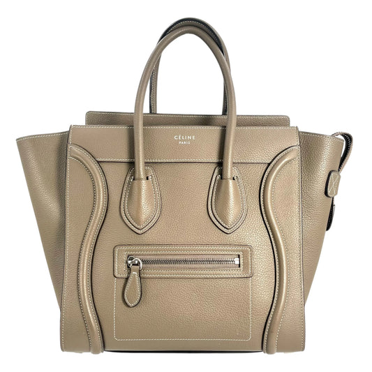 CELINE Luggage Micro Hand Bag Tote Bag - Beige