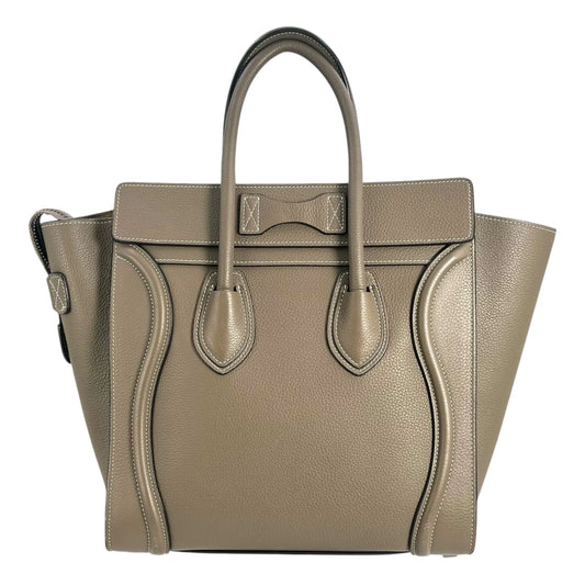 CELINE Luggage Micro Hand Bag Tote Bag - Beige