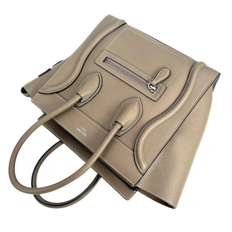CELINE Luggage Micro Hand Bag Tote Bag - Beige