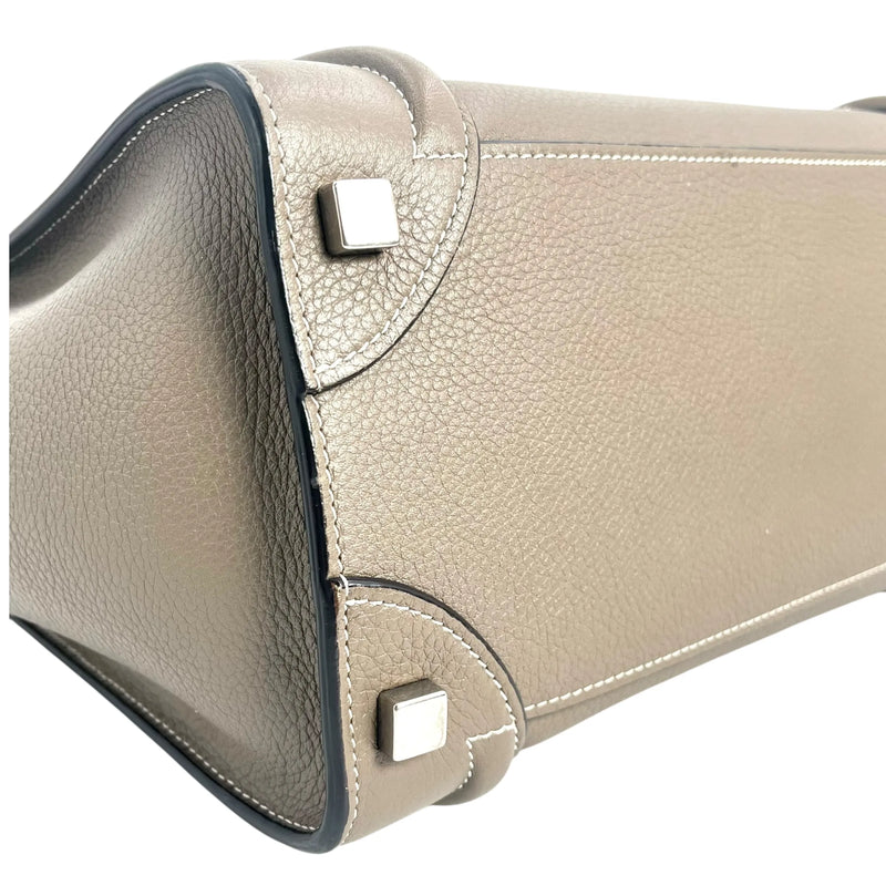 CELINE Luggage Micro Hand Bag Tote Bag - Beige