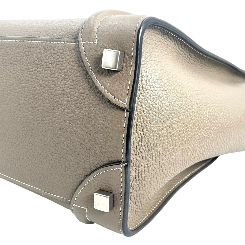CELINE Luggage Micro Hand Bag Tote Bag - Beige