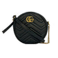 GUCCI GG Marmont Mini Round Chain Shoulder Bag - Black