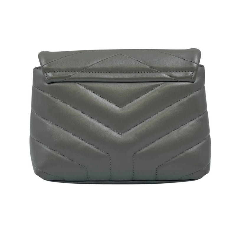 Saint Laurent Loulou Leather Shoulder Bag - Gray
