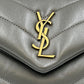 Saint Laurent Loulou Leather Shoulder Bag - Gray