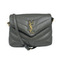 Saint Laurent Loulou Leather Shoulder Bag - Gray
