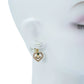 Dior Tribales Earring Gold Finish Metal with White Resin Pearls - Heart