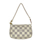 Louis Vuitton Damier Azur Mini Pochette Accessories Pouch - White