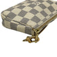 Louis Vuitton Damier Azur Mini Pochette Accessories Pouch - White
