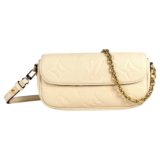 Louis Vuitton Monogram Empreinte Chain Wallet Shoulder Bag - Cream