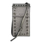 JIMMY CHOO Studs Phone Case Shoulder Bag - Silver