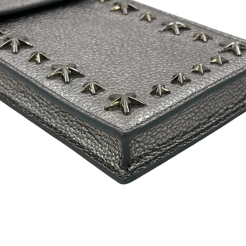 JIMMY CHOO Studs Phone Case Shoulder Bag - Silver