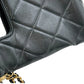 CHANEL Pearl Handle Leather Hand Bag - Black