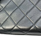 CHANEL Pearl Handle Leather Hand Bag - Black