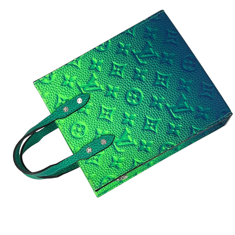 Louis Vuitton Sac Plat XS Taurillon Leather Hand Bag - Green × Blue