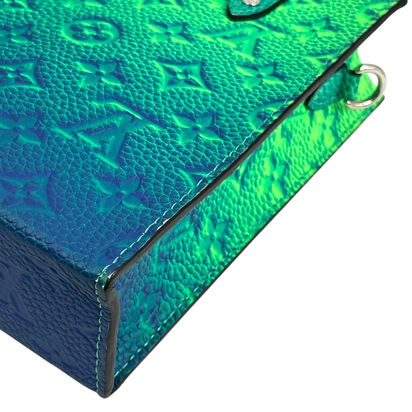 Louis Vuitton Sac Plat XS Taurillon Leather Hand Bag - Green × Blue