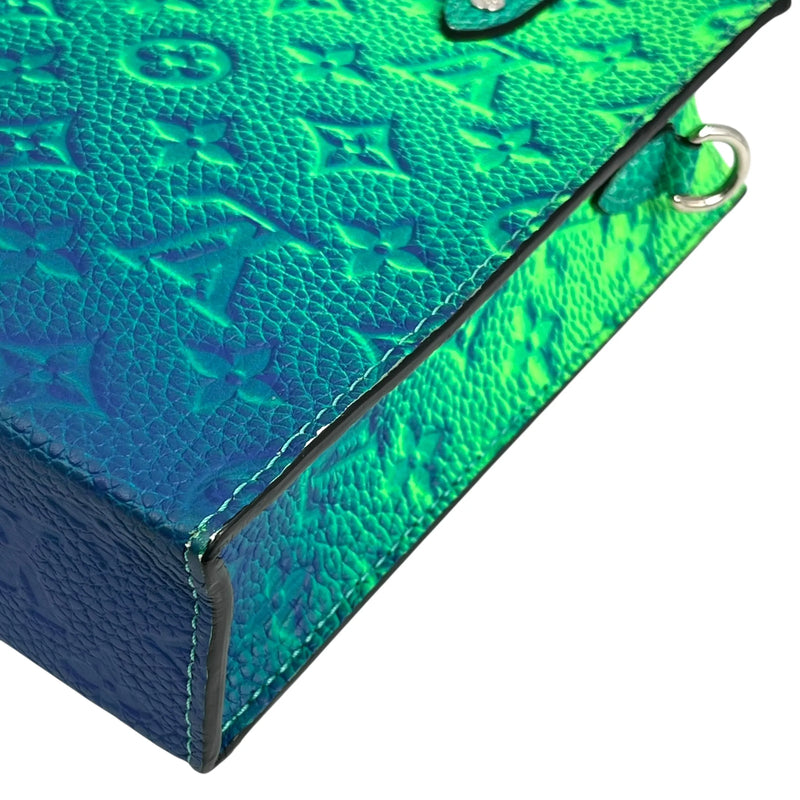 Louis Vuitton Sac Plat XS Taurillon Leather Hand Bag - Green × Blue