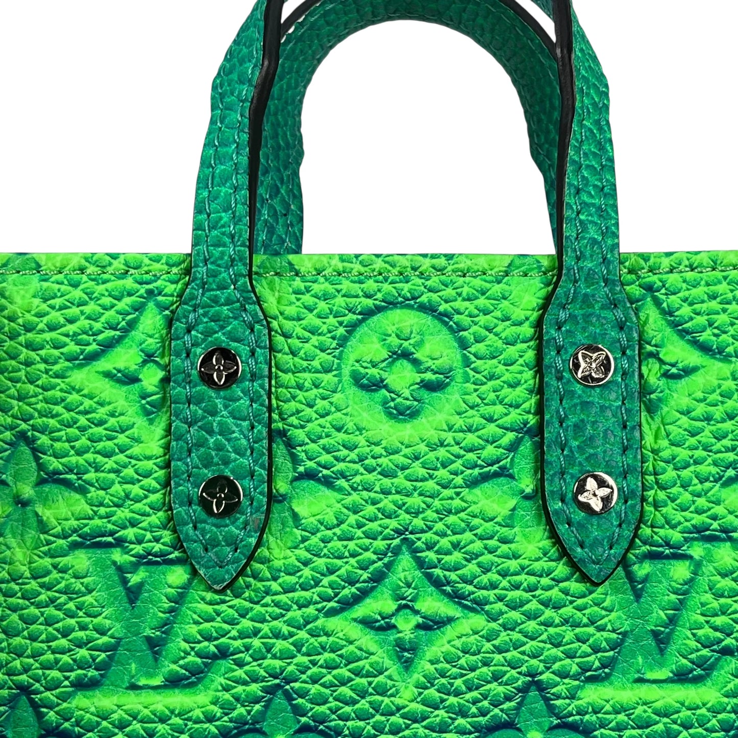 Louis Vuitton Sac Plat XS Taurillon Leather Hand Bag - Green × Blue