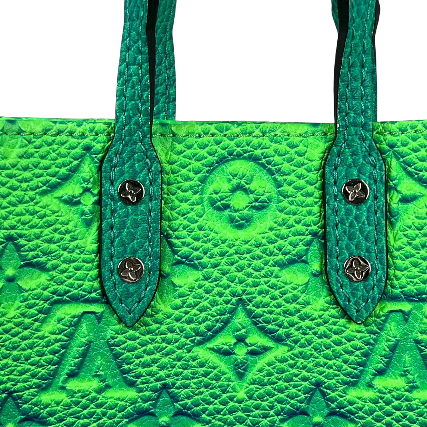 Louis Vuitton Sac Plat XS Taurillon Leather Hand Bag - Green × Blue