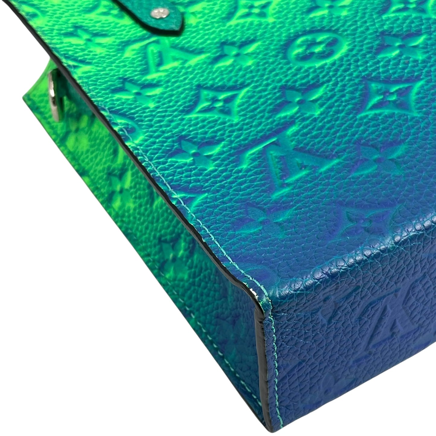 Louis Vuitton Sac Plat XS Taurillon Leather Hand Bag - Green × Blue