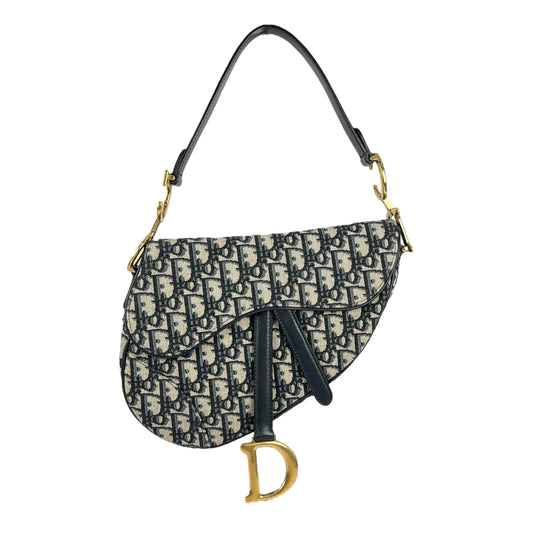 Dior Oblique Saddle Shoulder Bag - Navy 